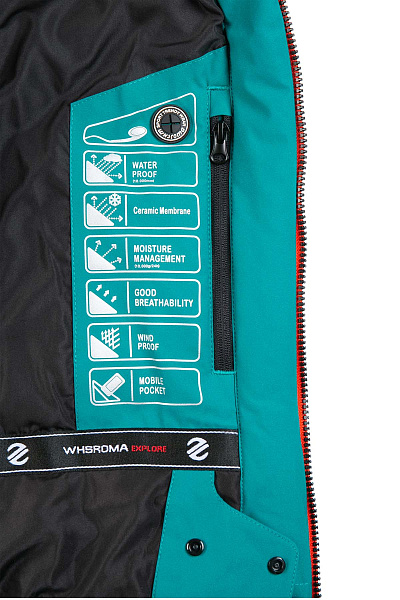 Мужской горнолыжный Костюм WHS Бирюзовый, 8783470K2