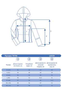 Женский зимний Пуховик Lafor Черный, 76704