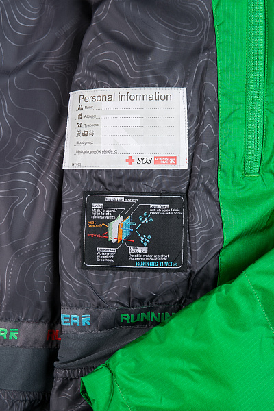 Мужской горнолыжный Пуховик Running River Зеленый, 827869