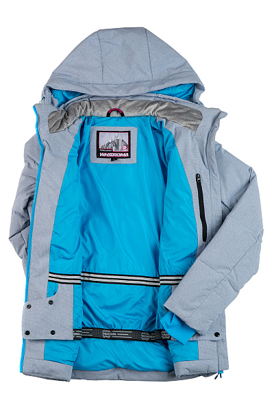 Женский горнолыжный Пуховик WHS Голубой, 8783188