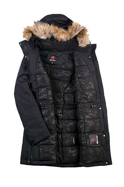 Женская зимняя Парка WHS Черный, 878383