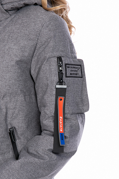 Женский зимний Пуховик WHS Серый, 8783289