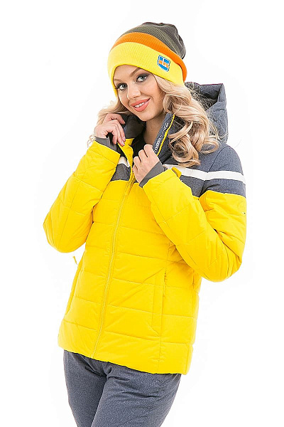 Женский горнолыжный Пуховик High Experience Желтый, 6980201