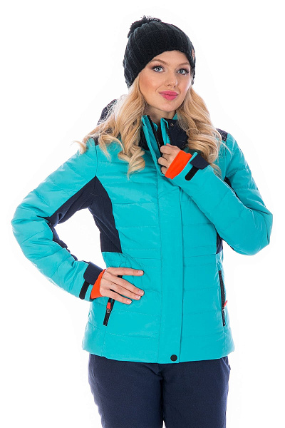 Женский горнолыжный Пуховик WHS Бирюзовый, 8783139