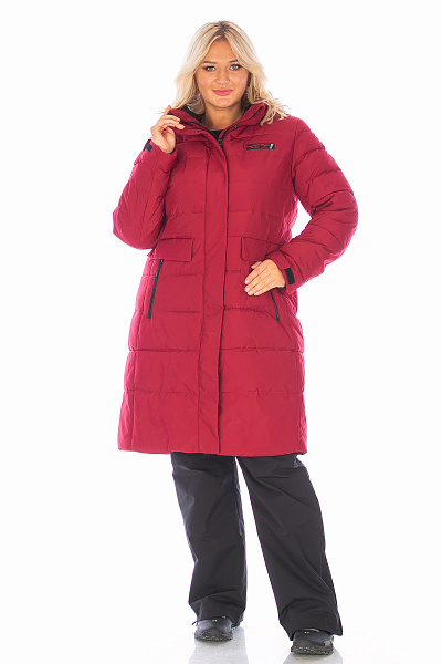 Женский зимний Пуховик Lafor Бордовый, 76703