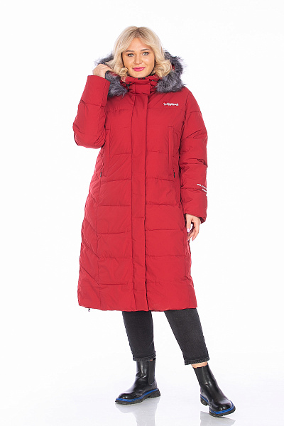 Пуховик WHS Бордовый, 8783401