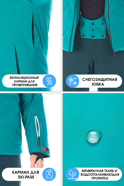 Мужской горнолыжный Костюм WHS Бирюзовый, 8783470K1