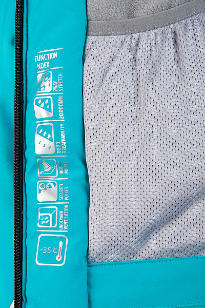 Детская горнолыжная Куртка WHS Бирюзовый, 8783212