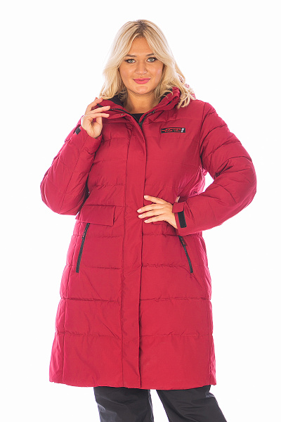 Женский зимний Пуховик Lafor Бордовый, 76703