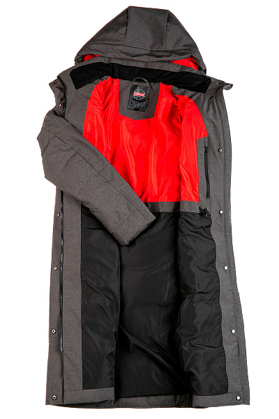 Женский зимний Пуховик Lafor Темно-серый, 76704