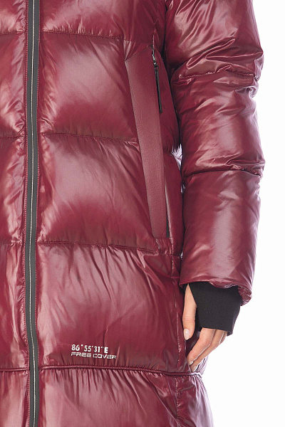 Пуховик FREE COVER Бордовый, 70673