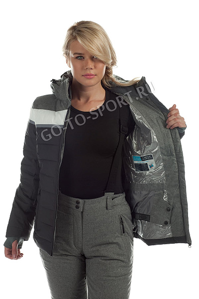 Женский горнолыжный Пуховик High Experience Серый, 698041