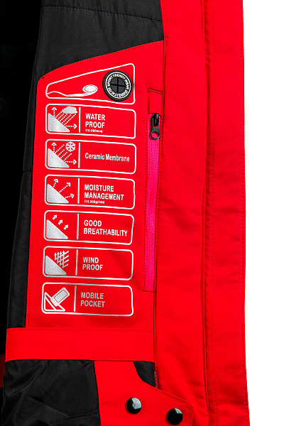 Женская горнолыжная Куртка WHS Красный, 8783334