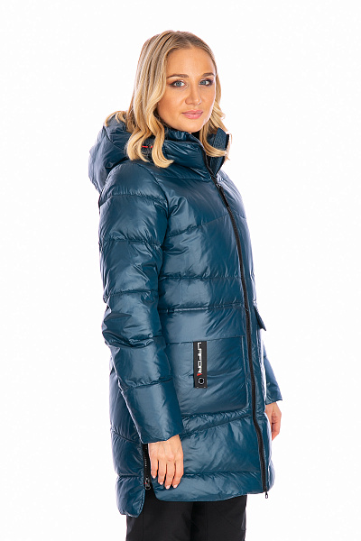 Женский зимний Пуховик Lafor Серо-синий, 767011