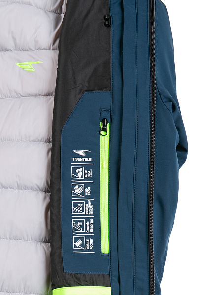 Мужской горнолыжный Костюм Tisentele Серо-синий, 847634K1