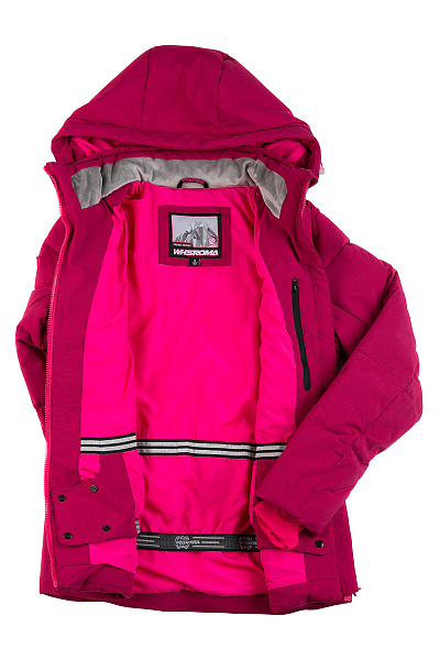 Женский горнолыжный Пуховик WHS Малиновый, 8783188