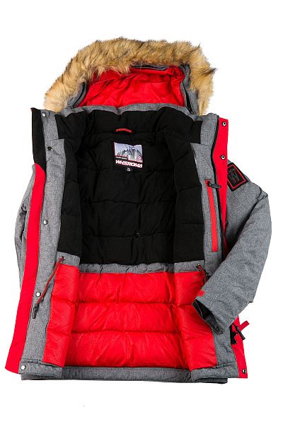 Детская зимняя Парка WHS Темно-серый, 8783193