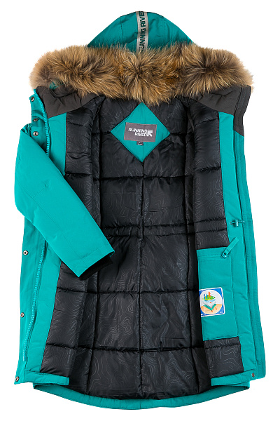 Женская зимняя Парка Running River Бирюзовый, 827884
