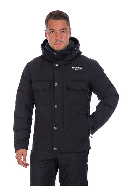 Мужской зимний Пуховик Running River Черный, 827871
