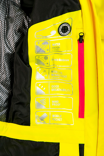 Женская горнолыжная Куртка WHS Желтый, 8783321