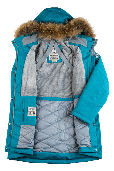Женская зимняя Парка High Experience Бирюзовый, 6980375