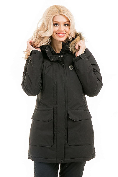 Женская зимняя Парка WHS Черный, 878383
