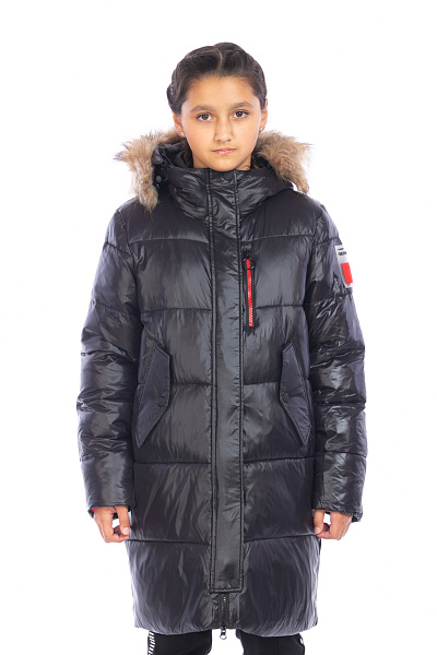 Пуховик WHS Черный, 8783290