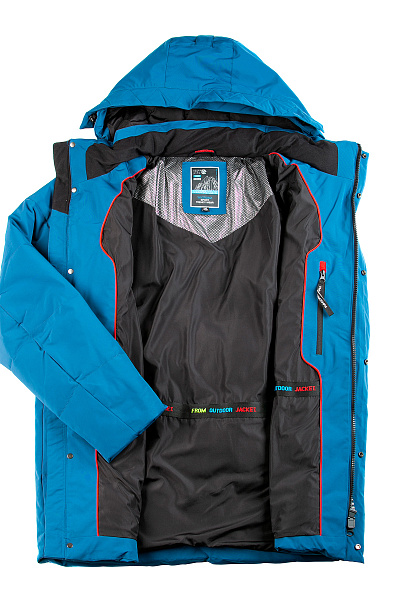 Мужской зимний Пуховик WHS Серо-синий, 8783346