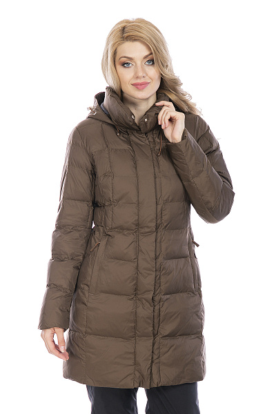 Женский зимний Пуховик Running River Коричневый, 8278115