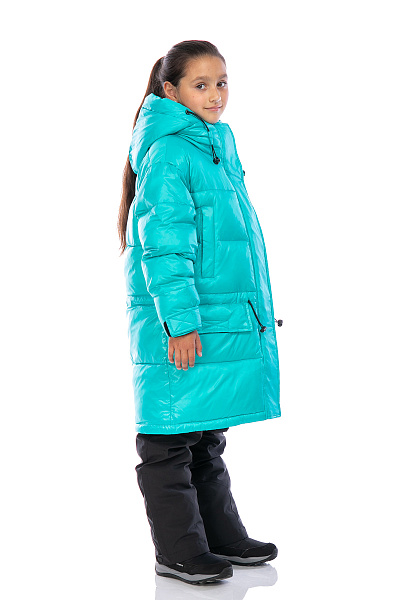 Детский зимний Пуховик WHS Бирюзовый, 8783298