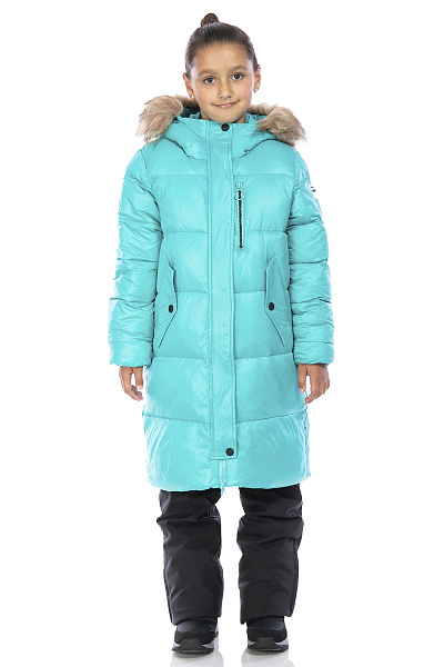 Детский зимний Пуховик WHS Бирюзовый, 8783290