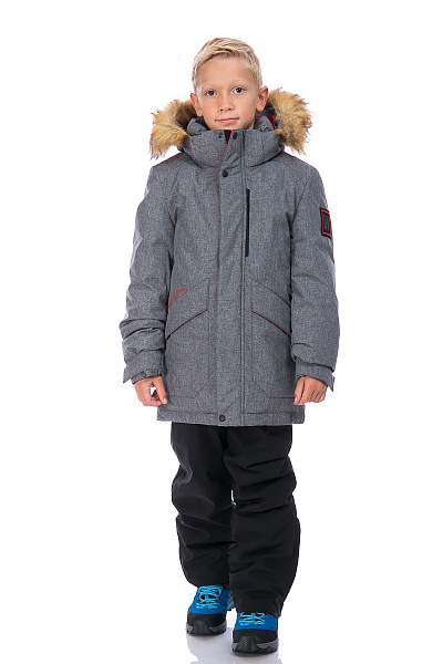 Детская зимняя Парка WHS Темно-серый, 8783193