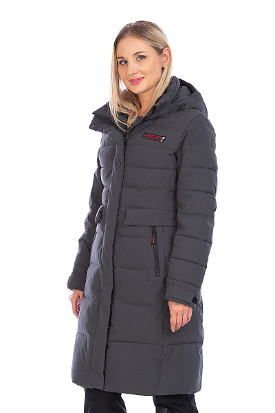 Женский зимний Пуховик Lafor Темно-серый, 76703