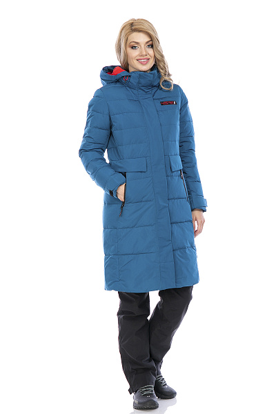 Женский зимний Пуховик Lafor Серо-синий, 76704