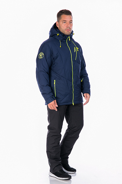 Мужской горнолыжный Пуховик Running River Темно-синий, 827872