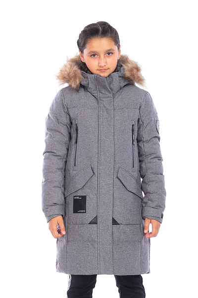 Пуховик WHS Серый, 8783325