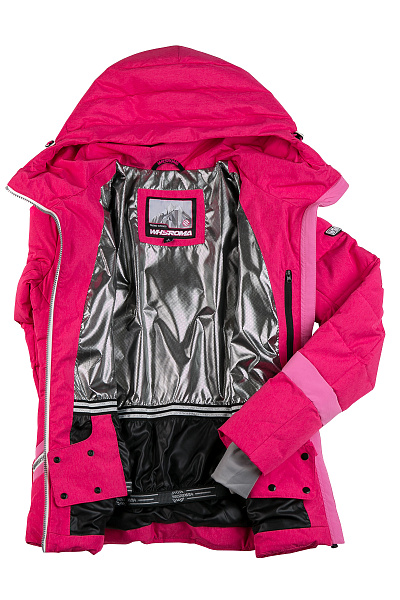 Женский горнолыжный Пуховик WHS Малиновый, 8783194