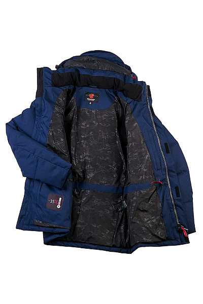 Мужской зимний Пуховик WHS Синий, 878378