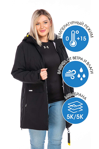 Парка WHS Черный, 8783430