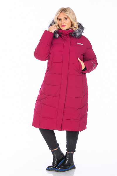 Пуховик WHS Малиновый, 8783401
