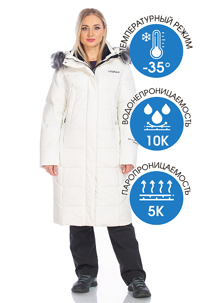 Пуховик WHS Белый, 8783400