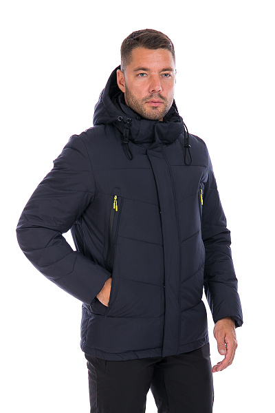 Мужской зимний Пуховик WHS Темно-синий, 8783184