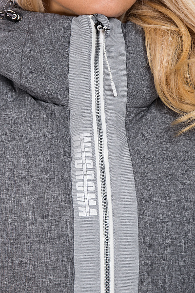 Женский горнолыжный Пуховик WHS Серый, 8783194