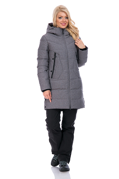 Женский зимний Пуховик WHS Серый, 8783217