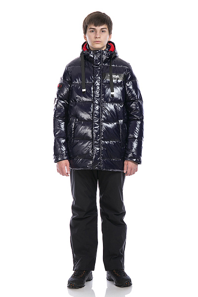 Детский зимний Пуховик WHS Темно-синий, 8783297