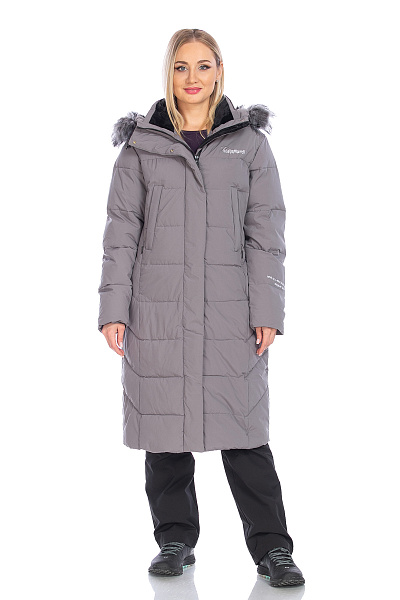 Пуховик женский WHS Серый, 8783401
