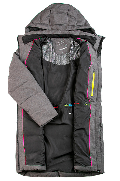 Женский зимний Пуховик WHS Темно-серый, 8783314