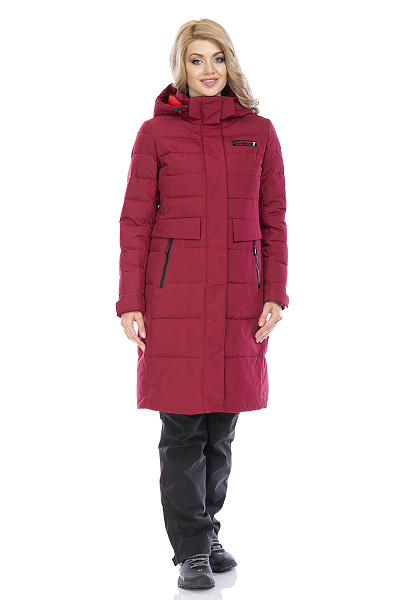 Женский зимний Пуховик Lafor Бордовый, 76703