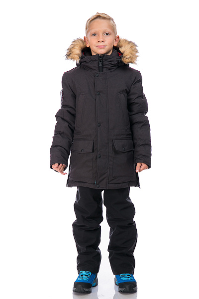 Детская зимняя Парка WHS Темно-серый, 8783230