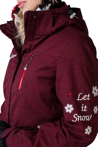 Женская горнолыжная Куртка Bujiwu Бордовый, 66872